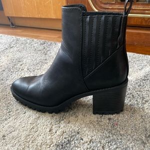 Zara 38 black boots real leather